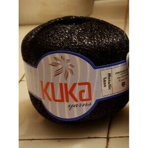 Black 100% Metallic lurex Yarn 1 Glitter